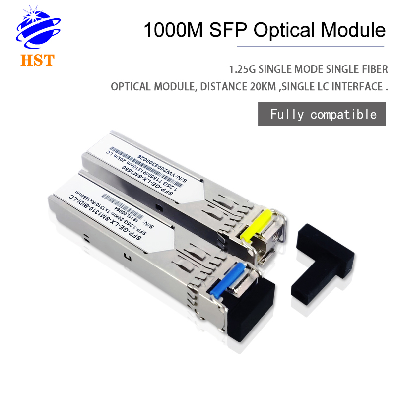 1.25G SFP TX1310/RX1550NM  20km LC Optical Transceiver